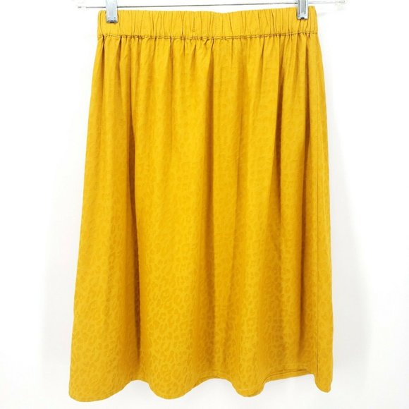 NUMPH Tawny Yellow Animal Print Midi Skirt - Picture 4 of 6